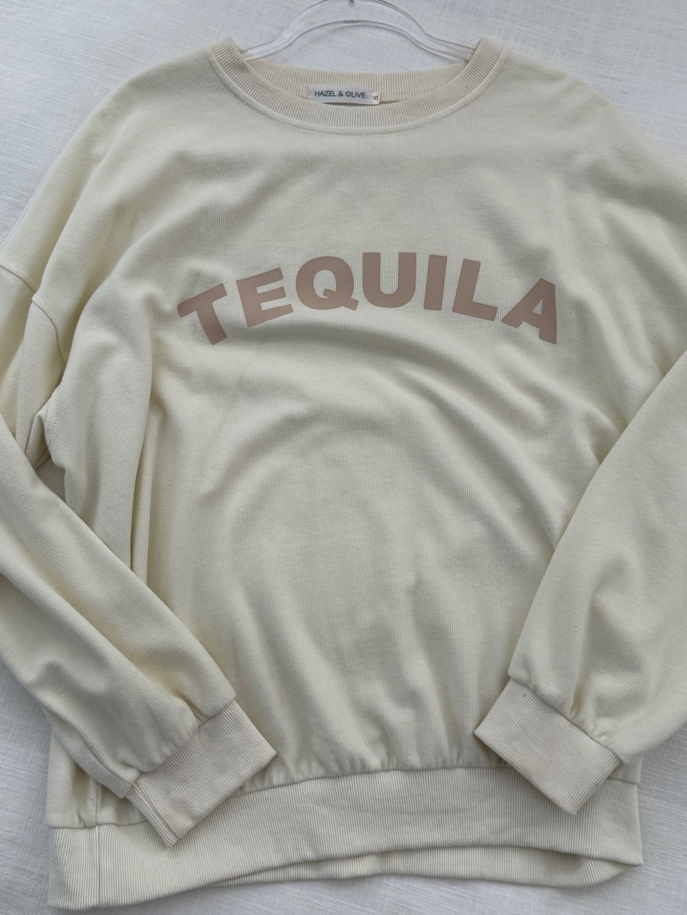 Hazel & Olive 'Tequila' Cream Graphic Sweatshirt